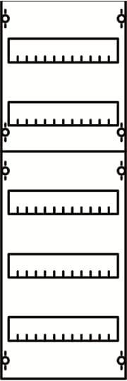 Striebel & John 2CPX037610R9999 1V1A serieinbouwmodule serieafstand 125 mm, 5RE/BH1, 1FB Draagframemodule voor inbouwapparaatuur Aantal rijen 5 1 stuk(s)