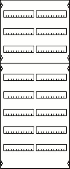 Striebel & John 2CPX037652R9999 2V4A serieinbouwmodule serieafstand 125 mm, 8RE/BH4, 2FB Draagframemodule voor inbouwapparaatuur Aantal rijen 8 1 stuk(s)