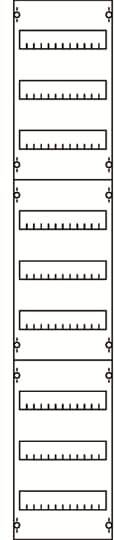 Striebel & John 2CPX037665R9999 1V5A serieinbouwmodule serieafstand 125 mm, 9RE/BH5, 1FB Draagframemodule voor inbouwapparaatuur Aantal rijen 9 1 stuk(s)