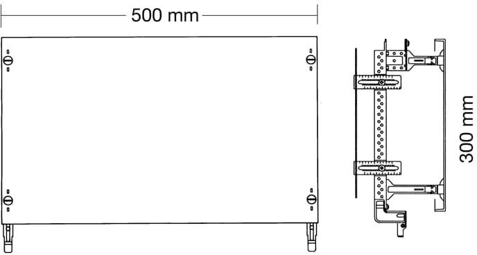 Striebel & John 2CPX037821R9999 ED62MA combi-set montageplaat 2RE/BH000, 2FB Montageset 1 stuk(s)