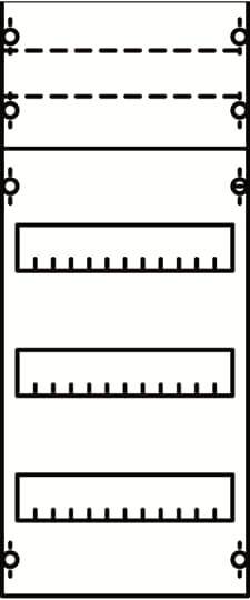 Striebel & John 2CPX037593R9999 1V0KA serieinbouwmodule serieafstand 125 mm, 4RE/BH0, 1FB Draagframemodule voor inbouwapparaatuur Aantal rijen 3 1 stuk(s)