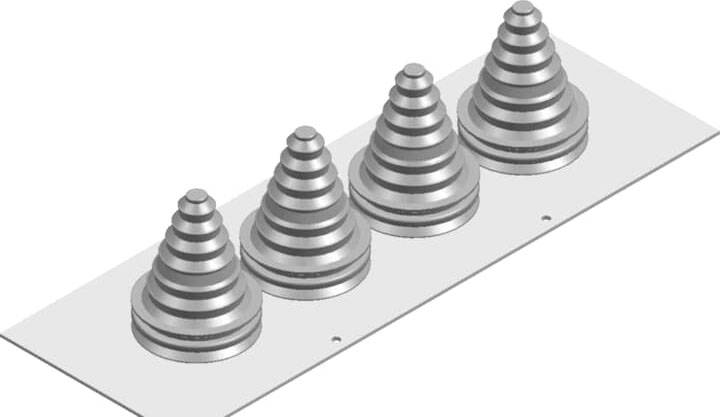 Striebel & John 2CPX046616R9999 RZF13 flensplaat van aluminium met 6 tules, 3-veldbreed Flensplaten Kunststof 1 stuk(s)