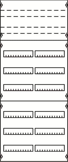 Striebel & John 2CPX037678R9999 2V43KA serieinbouwmodule serieafstand 125 mm, 8RE/BH4, 2FB Draagframemodule voor inbouwapparaatuur Aantal rijen 5 1 stuk(s)