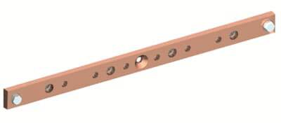 Striebel & John 2CPX043319R9999 ZXM2523 koperen rail 30x10mm, L:1024mm koperrail, gemonteerd Koperrail 630 A 1 stuk(s)