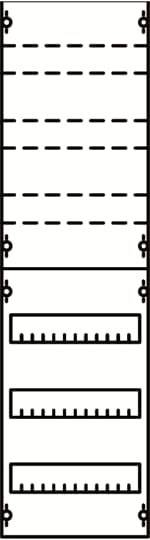 Striebel & John 2CPX037637R9999 1V23KA serieinbouwmodule serieafstand 125 mm, 6RE/BH2, 1FB Draagframemodule voor inbouwapparaatuur Aantal rijen 3 1 stuk(s)