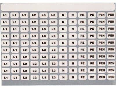 Striebel & John 2CPX038458R9999 ZA71 beschr.-systeem voor verzamelrails L1, L2, L3, N, PE, 120 stickers Labelsysteem 1 stuk(s)
