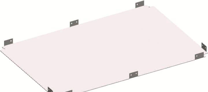Striebel & John 2CPX045770R9999 RB14G bodemplaat voor TriLine gesloten 1-veldbreed, diepte 400 mm Bodemplaat Grijs-wit (RAL 7035) 1 stuk(s)