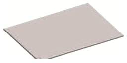 Pravokutna, ravna, svijetlosmeđa ploča na bijeloj pozadini.