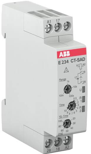 ABB 1SVR500210R0100 CT-SAD.22 vremenski relej višefunkcijski 1 St. Vremenski opseg: 0.05 s - 100 h 2 zatvarač, 1 zatvarač Piece