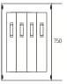 Striebel & John 2CPX062905R9999 AG179 afdekking 750x500 NH1/2/3 accessoires CombiLine inbouwsysteem voor binnen Cover Kunststof Grijs 1 stuk(s)