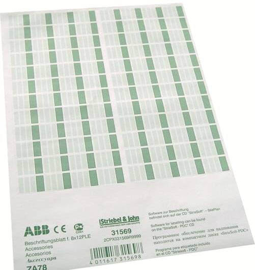 Striebel & John 2CPX031569R9999 ZA78 labelblad voor 8x12 PLE Labelsysteem 1 stuk(s)