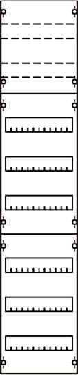 Striebel & John 2CPX037677R9999 1V43KA serieinbouwmodule serieafstand 125 mm, 8RE/BH4, 1FB Draagframemodule voor inbouwapparaatuur Aantal rijen 6 1 stuk(s)