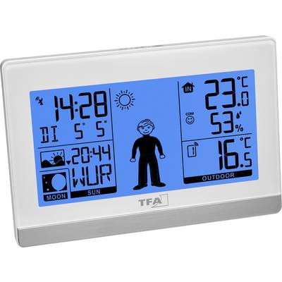 Digitalni zaslon s prikazom vremena, datuma, moonove mijene, vremenenske prognoze, unutarnje i vanjske temperature te vlažnosti zraka.