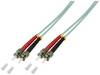 LogiLink FP3ST01 staklena vlakna svjetlovodi priključni kabel 1.00 m tirkizna [1x ST-utikač - 1x ST-utikač] 50/125 µ Multimode OM3