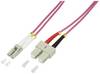 LogiLink FP4LS10 staklena vlakna svjetlovodi priključni kabel 10.00 m ljubičasta [1x muški konektor LC - 1x SC-utikač] 50/125 µ Multimode OM4
