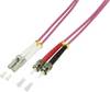LogiLink FP4LT20 staklena vlakna svjetlovodi priključni kabel 20.00 m ljubičasta 50/125 µ Multimode OM4
