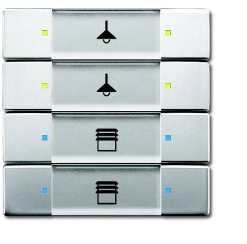 Busch-Jaeger 6127/02-866 Met tekststroken (l x b x h) 78 x 92 x 58 cm RVS 1 stuk(s) Piece