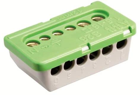 Striebel & John 1SLM004100A3907 41Z120 klemdrager met N-FI-klem Support Aantal rijen 5 Blauw 4 mm² 63 A 400 V 1 stuk(s)