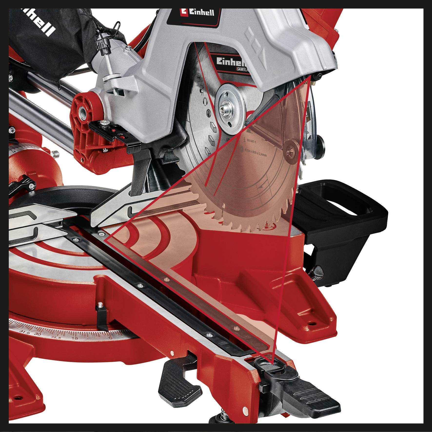 Einhell TE-SM 254 Dual potezna, preklopna i pila za kutni rez 254 mm 1800 W-3