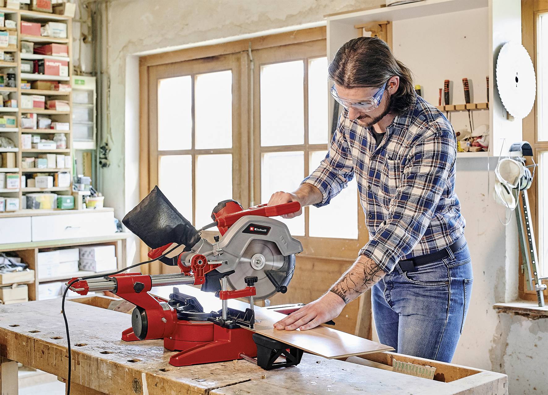 Einhell TE-SM 254 Dual potezna, preklopna i pila za kutni rez 254 mm 1800 W-5