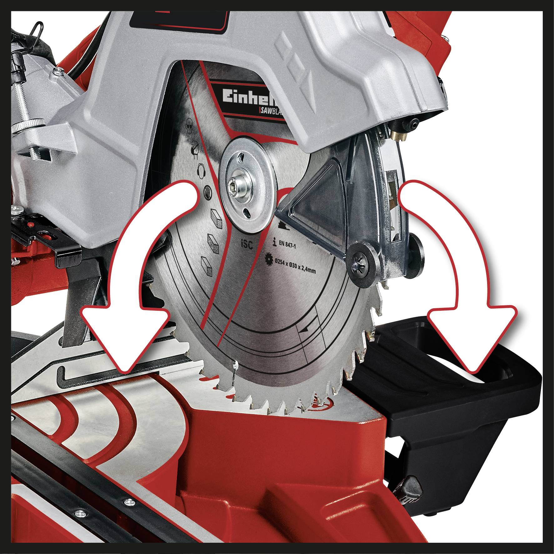 Einhell TE-SM 254 Dual potezna, preklopna i pila za kutni rez 254 mm 1800 W-7