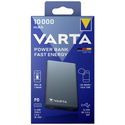 Varta Power Bank Fast Energy 10000 powerbank (rezervna baterija) 10000 mAh Quick Charge 3.0 LiPo USB-C® siva-5