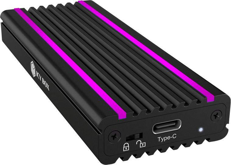 ICY BOX IB-1824ML-C31, Type-C® USB 3.1 (Gen 2) zu PCIe NVMe M.2 2230/2242/2260/2280 SSD M.2 SSD-behuizing USB-C 3.2 Gen 2 10 GBit/s M.2 PCIe NVMe 2230, 2242,