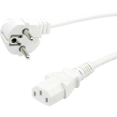 Na slici se vidi bijeli električni kabel s europskim utikačem i C13 priključkom za uređaj.