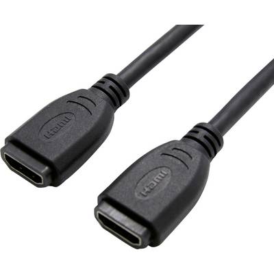 Dva crna HDMI kabela s ženskim priključcima koji leže jedan pored drugoga.