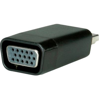 VGA-to-USB-C adapter, crn, koristi se za spajanje starijih VGA monitora na moderne uređaje s USB-C priključkom.