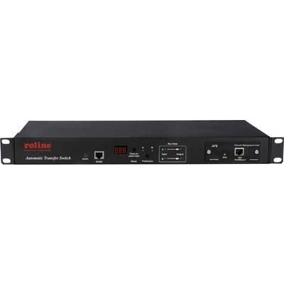 Automatski preklopni uređaj marke 'Roline' s različitim priključcima i digitalnim prikazima na crnom kućištu.