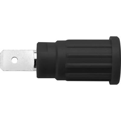 'Crni adapter u obliku slova L s metalnim kontaktom, pogodan za električne priključke uređaja.'