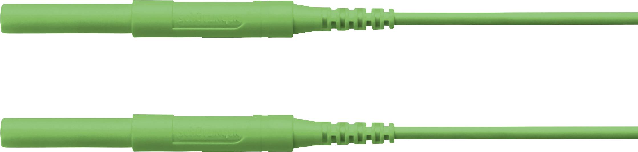 Schützinger Veiligheidsmeetsnoer Stekker 4 mm Stekker 4 mm 100.00 cm Groen 1 stuk(s)