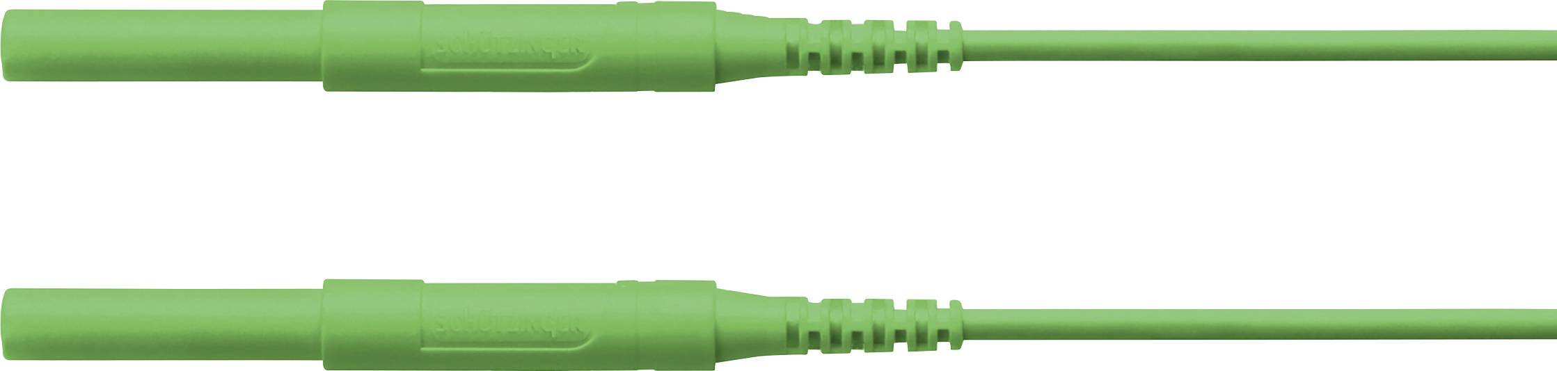 Schützinger Veiligheidsmeetsnoer Stekker 4 mm Stekker 4 mm 50.00 cm Groen 1 stuk(s)
