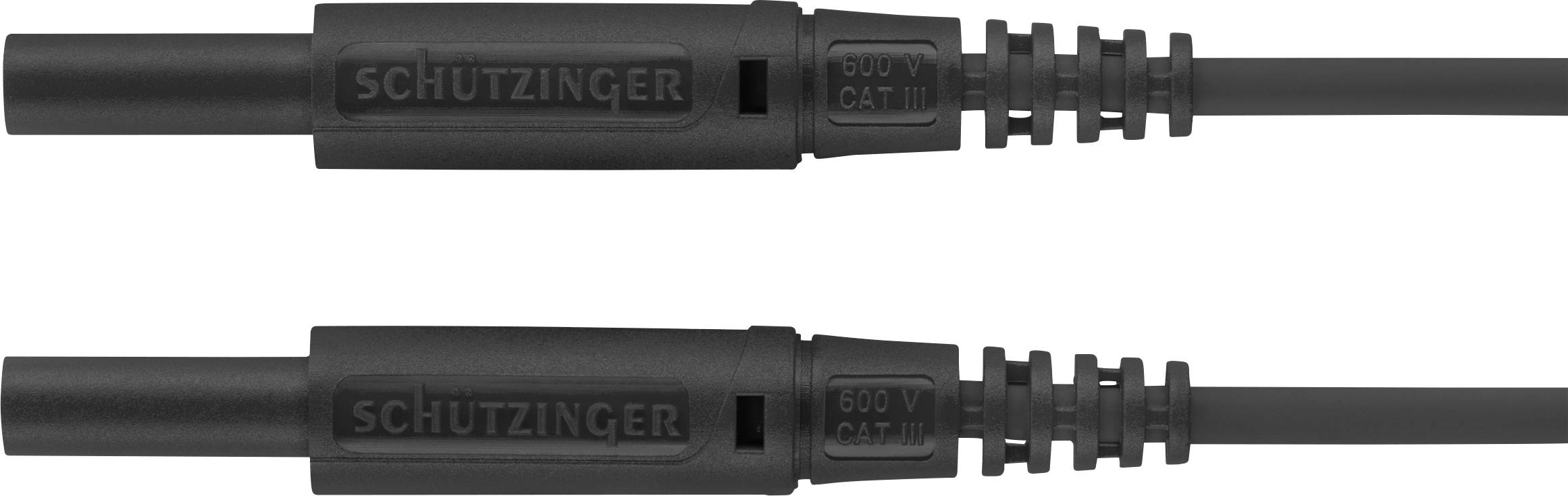 Schützinger Meetsnoer Stekker 2 mm Stekker 2 mm 50.00 cm Zwart 1 stuk(s)