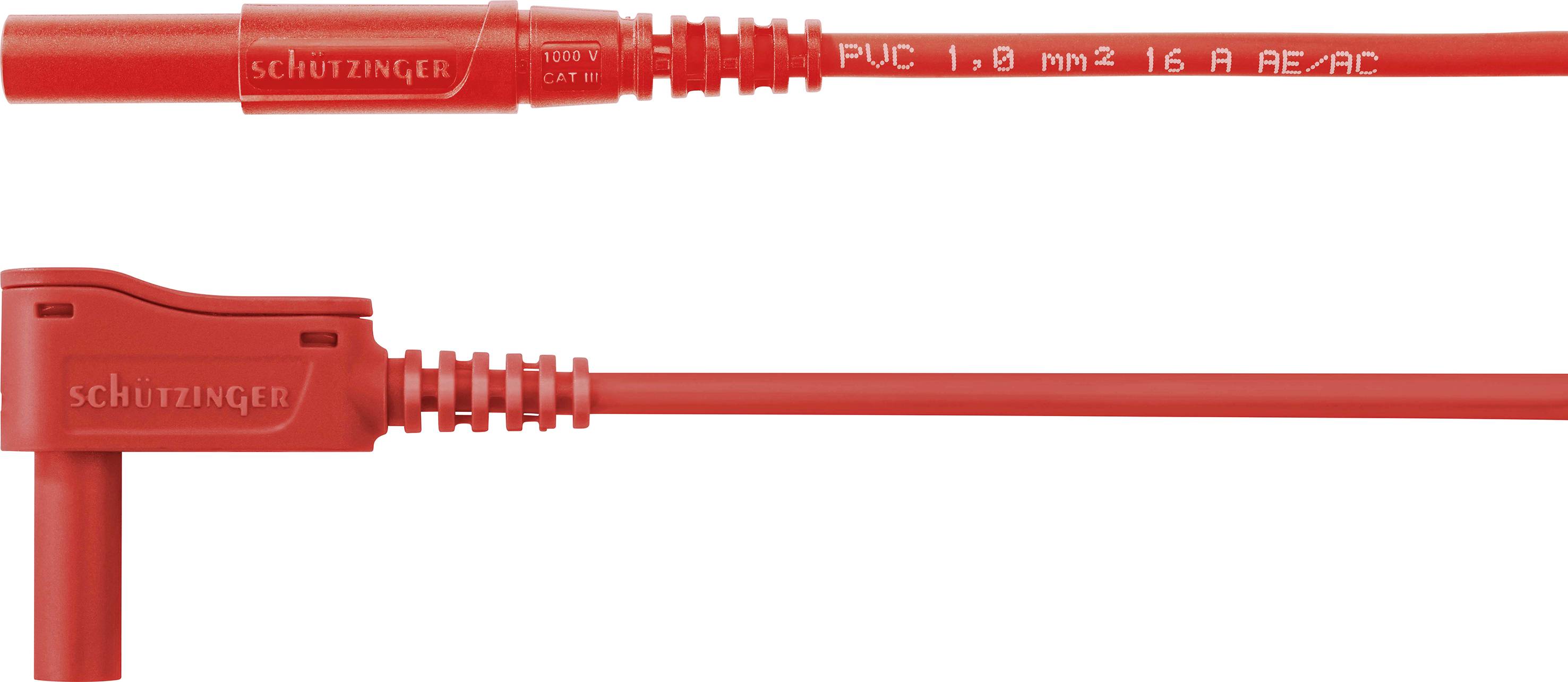 Schützinger Meetsnoer Stekker 4 mm Stekker 4 mm 50.00 cm Rood 1 stuk(s)