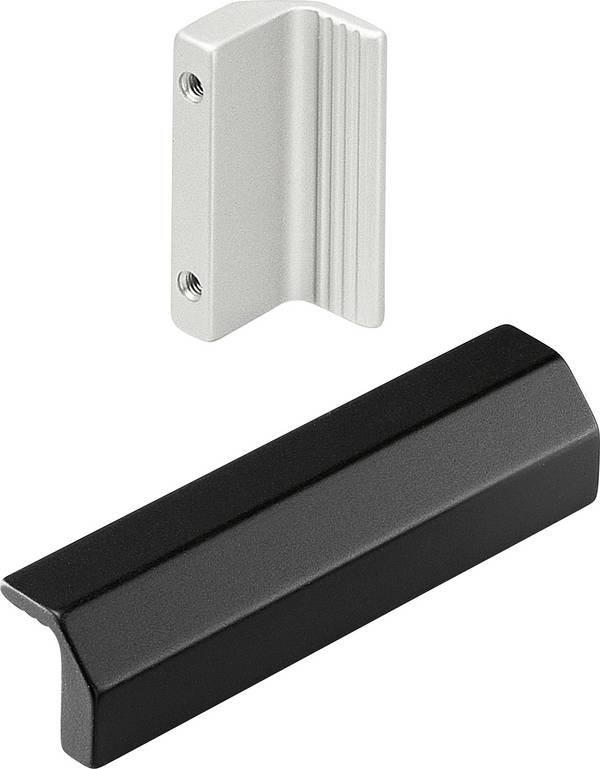 Rohde LG-03.105.04 ručka s ispupčenom ivicom  crna (D x Š x V) 120 x 8 x 22 mm 5 St.