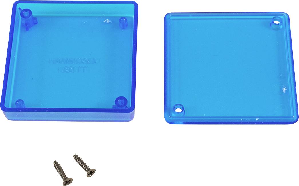 Hammond Electronics 1551TTTBU Universele behuizing 60 x 60 x 15 ABS Blauw (transparant) 1 stuk(s)