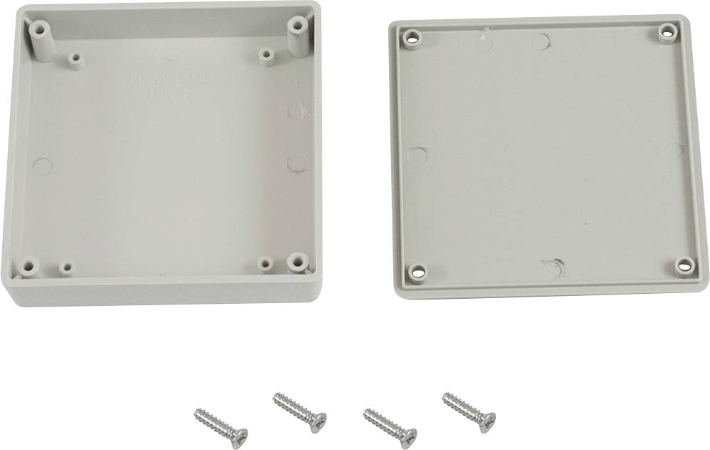 Hammond Electronics 1551XGY Universele behuizing 80 x 80 x 20 ABS Grijs 1 stuk(s)