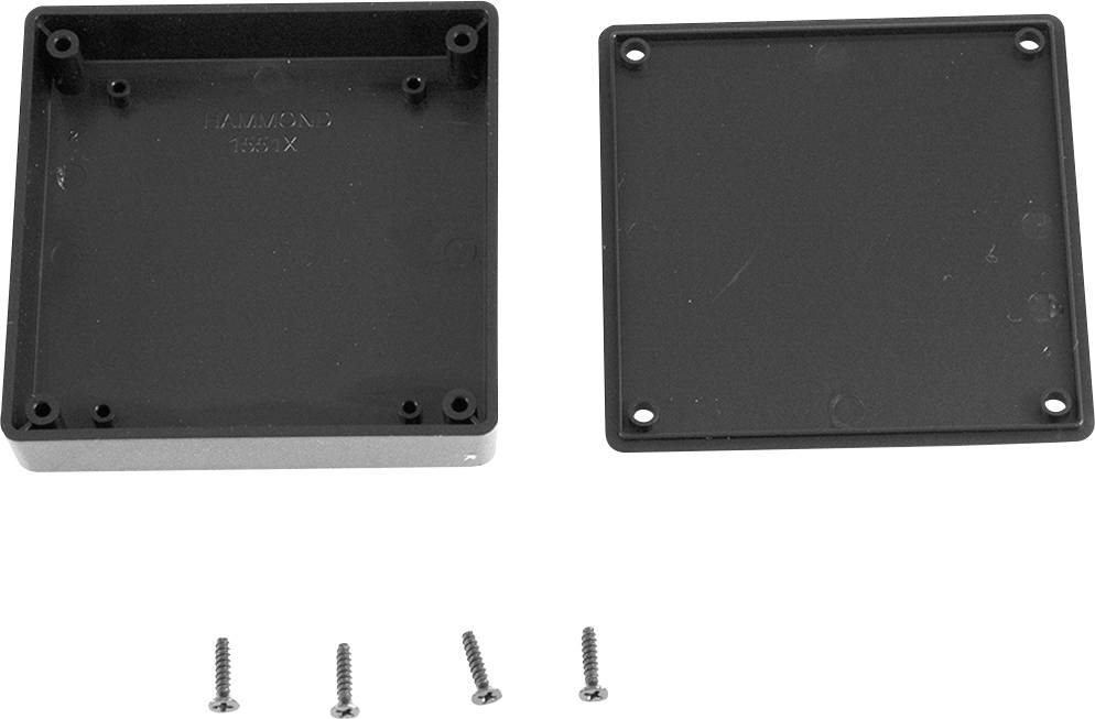Hammond Electronics 1551XXBK Universele behuizing 80 x 80 x 15 ABS Zwart 1 stuk(s)