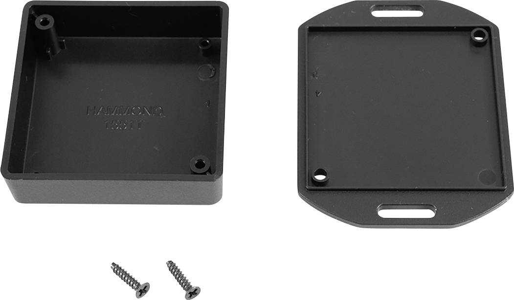 Hammond Electronics 1551TFLBK Universele behuizing 60 x 60 x 20 ABS Zwart 1 stuk(s)