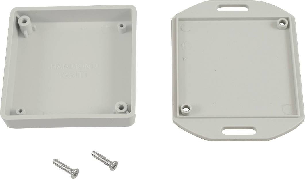 Hammond Electronics 1551TTFLGY Universele behuizing 60 x 60 x 15 ABS Grijs 1 stuk(s)