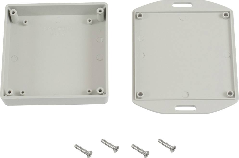 Hammond Electronics 1551XFLGY Universele behuizing 80 x 80 x 20 ABS Grijs 1 stuk(s)