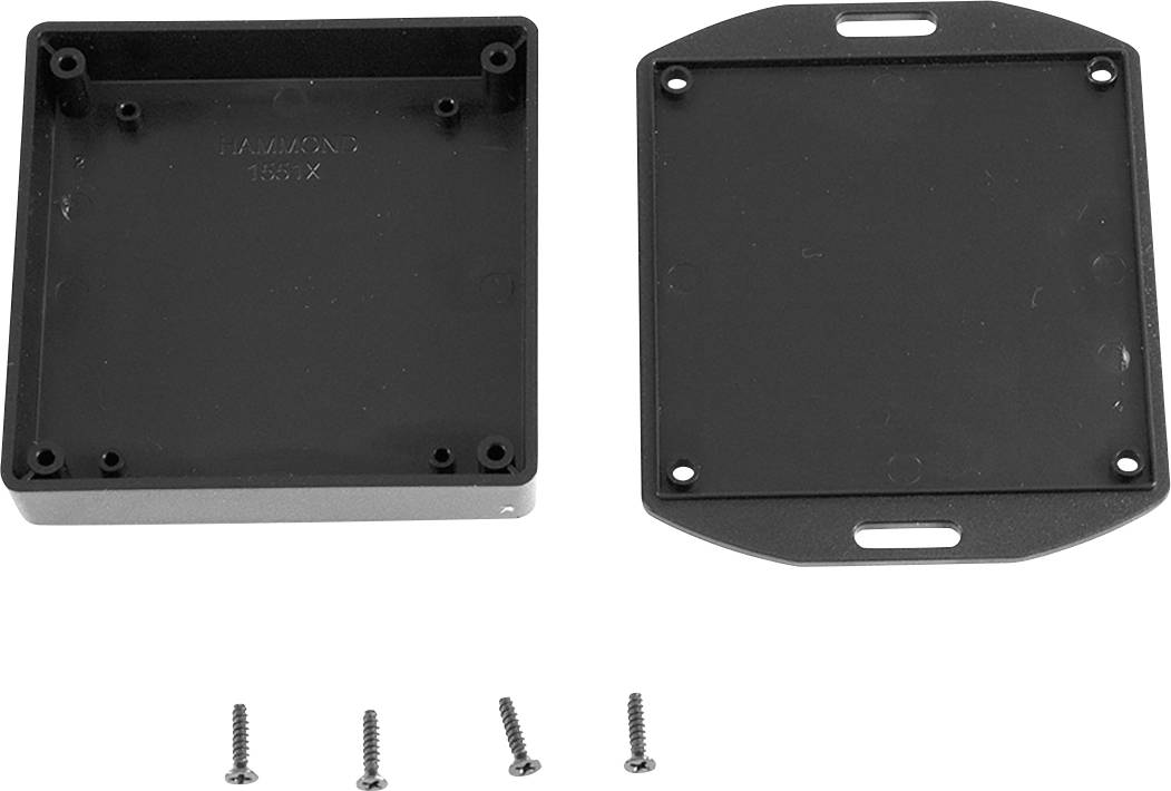 Hammond Electronics 1551XXFLBK Universele behuizing 80 x 80 x 15 ABS Zwart 1 stuk(s)