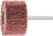 Crveni nastavak za brušenje cilindričnog oblika, pričvršćen za metalnu ručku, vjerojatno pogodan za bušilice.