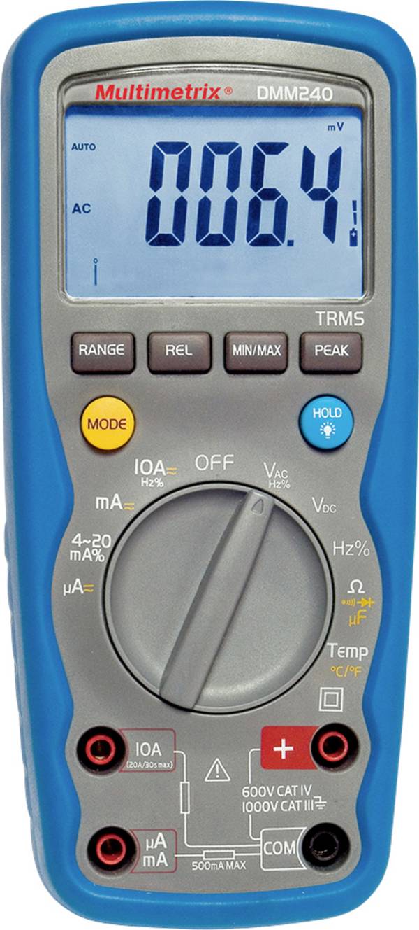 Multimetrix DMM 240 ručni multimetar  digitalni vodootporni (IP67) CAT III 1000 V, CAT IV 600 V Zaslon (brojevi): 40000