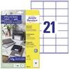 Avery-Zweckform 3481-10 univerzalne naljepnice 70 x 41 mm papir bijela 210 St. trajno prianjanje laserski pisač u boji, laserski pisač