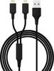 Smrter USB kabel za punjenje USB 2.0 USB-A utikač, Apple Lightning utikač 1.20 m crna Tekstilni plašt SMRTER_HYDRA_DUO_L_BK