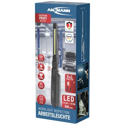 'Ansmann Profi Radna LED lampica IL500R. Karakteristike: 500 lumena, baterija od 12h, boja svjetla 5000K, LED, 2-u-1 funkcija. Idealna za radionicu.'