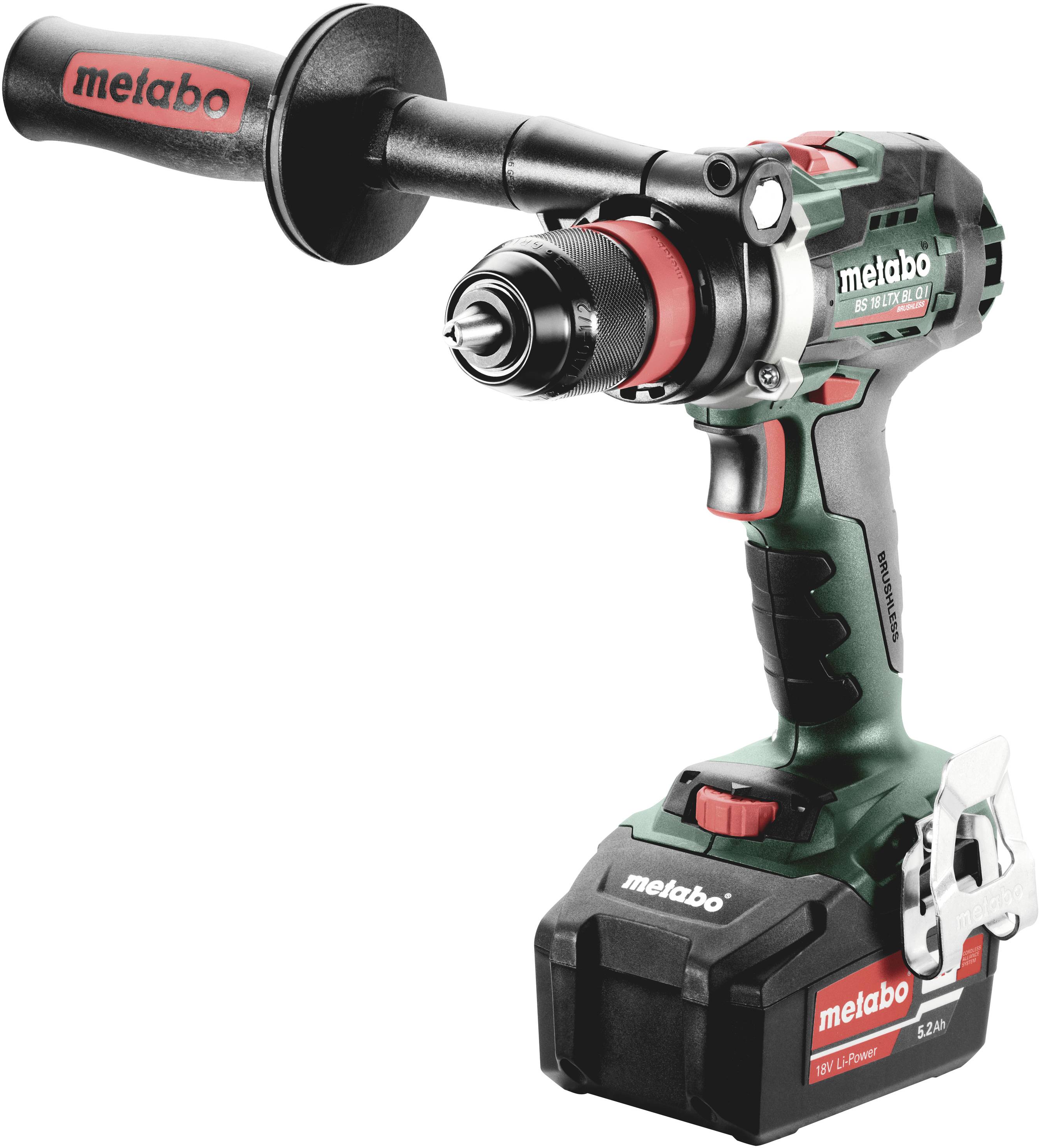 Metabo BS 18 LTX BL Q I 602359650 Borrskruvdragare batteri 18 V 5.2 Ah Li-Ion inkl. 2x batterier, inkl. v&auml;ska, inkl. laddare